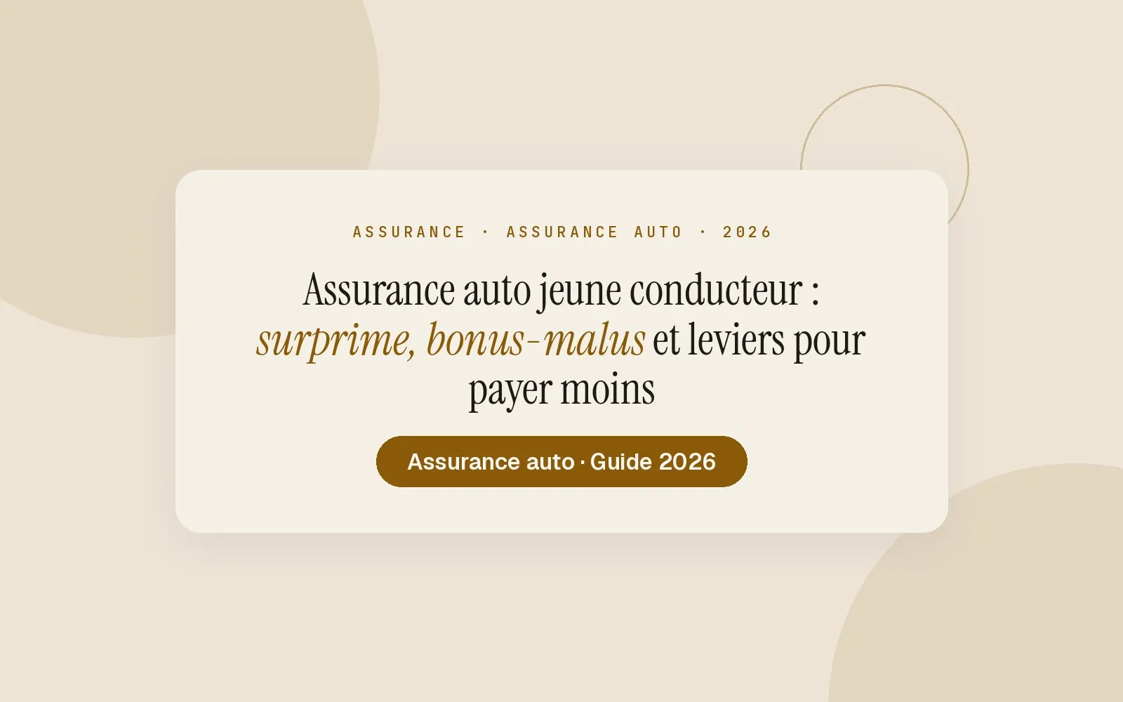 Illustration Monsieurgoodplan : Assurance auto jeune conducteur : surprime, bonus-malus et leviers pour payer moins