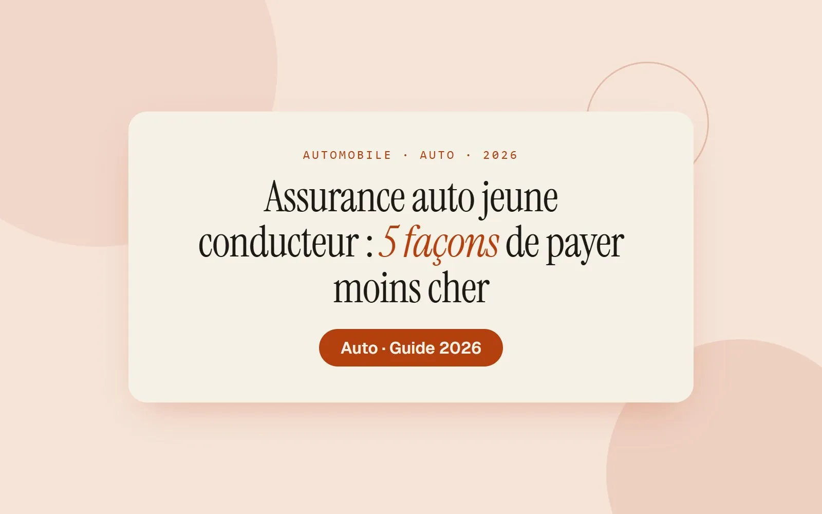 Illustration Monsieurgoodplan : Assurance auto jeune conducteur : 5 façons de payer moins cher