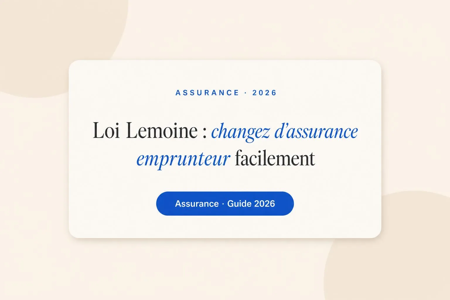 Illustration Monsieurgoodplan : Loi Lemoine : changez d'assurance emprunteur facilement