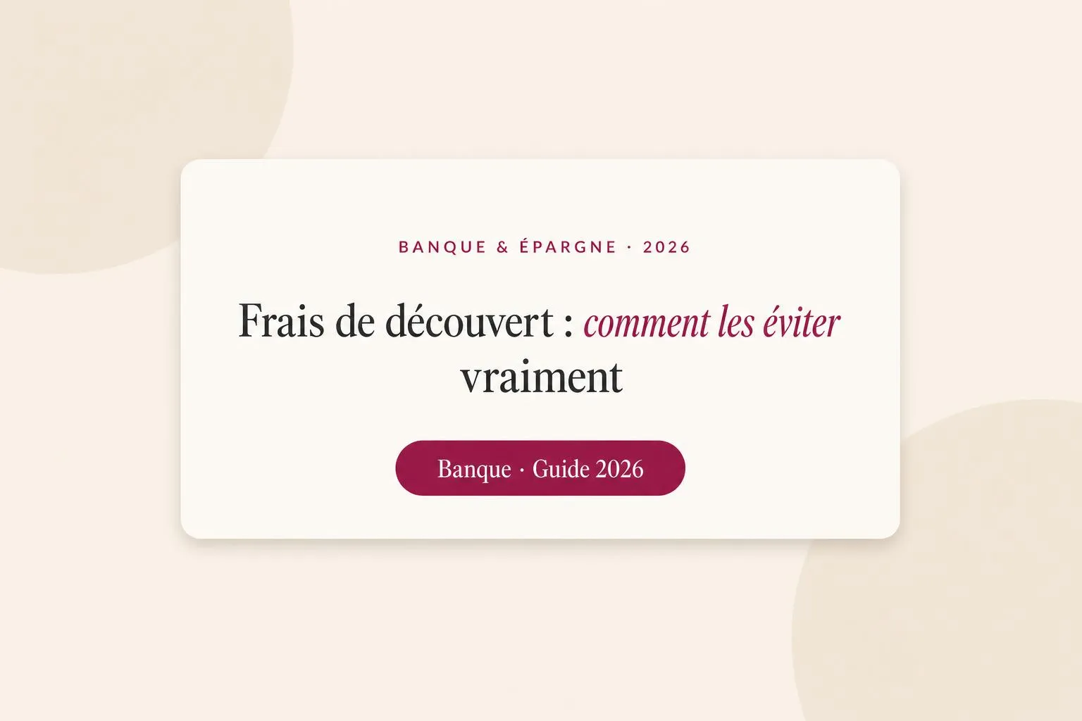 Illustration Monsieurgoodplan : Frais de découvert : comment les éviter vraiment